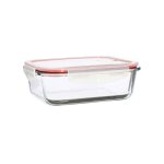 Bote hermtique rectangulaire 1040ml en verre