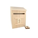 Bote aux lettres en bois 28 cm  dcorer
