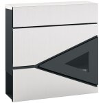 Boite aux lettres murale verrouillable 2 cls acier galvanis argent