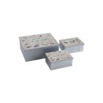 Boites en mtal galvanis boite  couture (lot de 3)