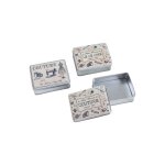 Boite en m�tal galvanis� couture (lot de 6)