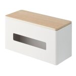 Bote  mouchoirs double - face l26 cm - blanc