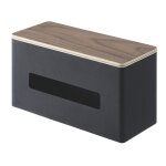 Bote  mouchoirs double - face l26 cm - noir