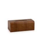Bote  mouchoir rectangulaire en bois de noyer
