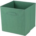 Bo�te de rangement cube intiss� vert 31x31x31cm