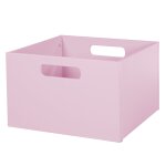 Bote de rangement enfant  poignes en bois rose