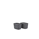 Boîte de rangement pulpe végétale noir Boîte de rangement pulpe végétale noir