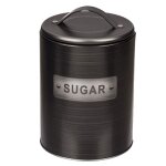 Boite  sucre cylindrique mtallique