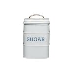 Bote  sucre en inox gris clair