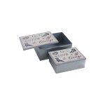 Boites vintage en mtal galvanis bote  cirage (lot de 2)