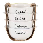 Bols bretons en cramique blanche et noire (x4)