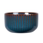 Bol en cramique bleue et marron
