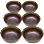 Bol en faence violette et verte - lot de 6