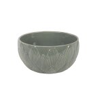 Bol en grs motif en relief vert
