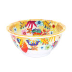 Bol mlamine 15 cm motif perroquet sur dgrad orange