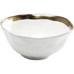 Bol en porcelaine blanche et dore d15