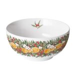 Bol en porcelaine fine fruits d hiver