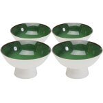 Bol en porcelaine verte et blanche d17 - lot de 4 Bol en porcelaine verte et blanche d17 - lot de 4