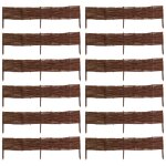 Bordures en osier tress naturel (lot de 12)