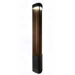 Borne d'clairage de jardin en aluminium gris h80cm