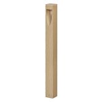 Borne extrieure lumineuse en aluminium bois, 80cm