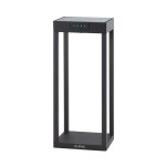 Borne solaire aluminium noir h35cm