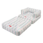 Boue piscine multiposition rayures pvc bleu