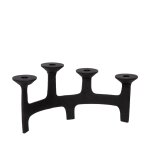 Bougeoir pour 4 bougies en mtal laiton antique