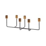Bougeoir mtal 12 cm noir