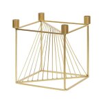 Bougeoir mtal 23 cm dor