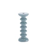 Bougeoir moderne design en cramique bleue 28cm