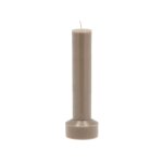 Bougie bloc en paraffine taupe
