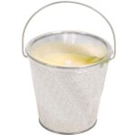 Bougie citronnelle dans seau métal - 10x10x10cm Bougie citronnelle dans seau métal - 10x10x10cm