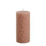 Bougie décorative fleur rose foncé - petit modèle - h. 15 cm Bougie décorative fleur rose foncé - petit modèle - h. 15 cm