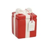 Bougie de nol parfume cadeau en cramique rouge et blanche