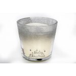 Bougie de noël en pot en verre argenté Bougie de noël en pot en verre argenté