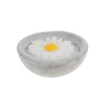 Bougie pquerette 12 cm blanc en cire