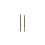 Bougies en paraffine marron ( pack de 2 )