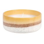 Bougie parfumée en céramique beige et jaune, 470g Bougie parfumée en céramique beige et jaune, 470g