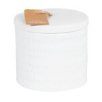 Bougie parfume en cramique grise avec couvercle 180g