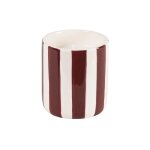 Bougie parfume en cramique rouge et blanche