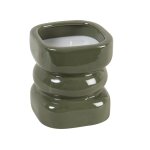 Bougie parfume en cramique verte