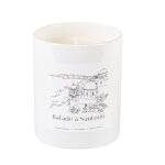 Bougie parfumée en verre blanc et cire végétale Bougie parfumée en verre blanc et cire végétale