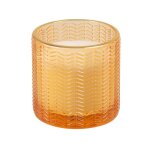 Bougie parfumée en verre jaune 7x7 Bougie parfumée en verre jaune 7x7