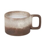 Bougie tasse parfume en porcelaine marron et grise