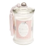 Bougie en verre parfum fleur blanche h15, 265g Bougie en verre parfum fleur blanche h15, 265g