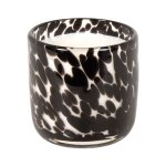 Bougie en verre tacheté noir Bougie en verre tacheté noir