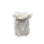 Bouillotte en fausse fourrure artificielle blanche l28 Bouillotte en fausse fourrure artificielle blanche l28