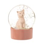 Boule � neige chat rose