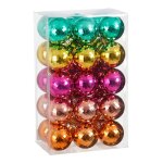 Boules de noël incassable multicolore - 30 pièces Boules de noël incassable multicolore - 30 pièces